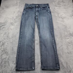 Flypaper Blue Jeans Womens 30 Blue Denim Low Waist Flat Front Straight Cut Pants